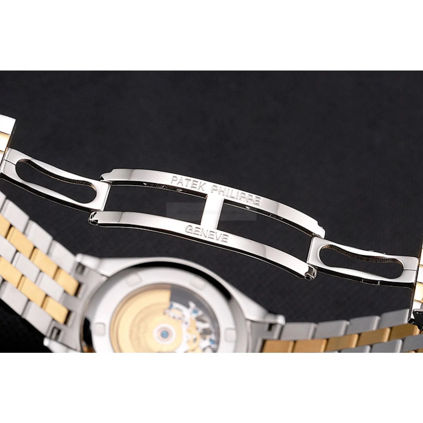 Calatrava Openworked Dial White 37 mm, Steel & Yellow Gold