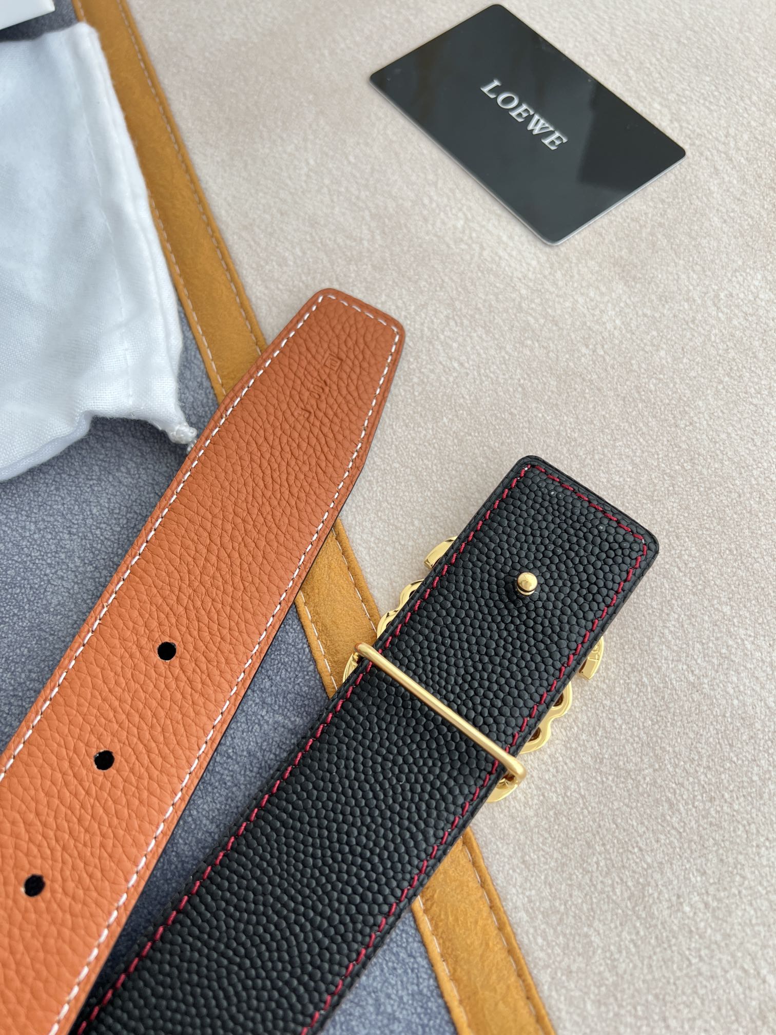 Loewe Leather Belts 1:1 Mirror Version