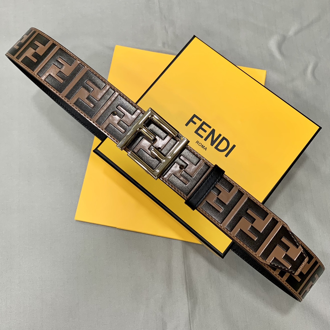 Fendi Leather Belts 1:1 Mirror Version