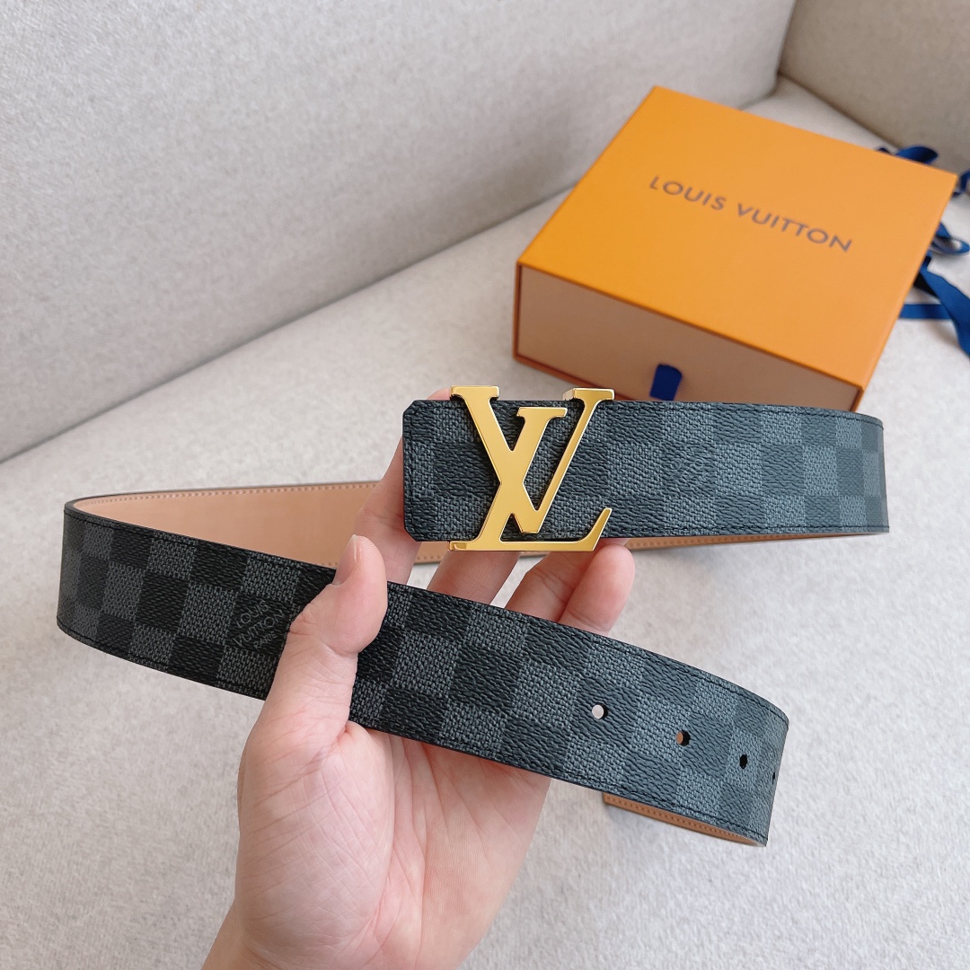 Louis Vuitton LV Leather Belts 1:1 Mirror Version