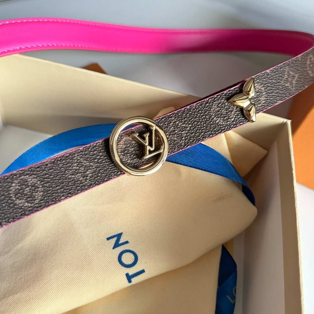 Louis Vuitton LV Leather Belts 1:1 Mirror Version