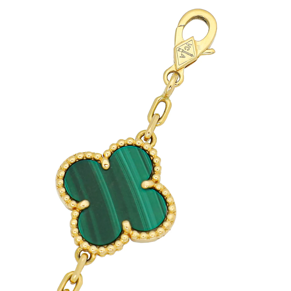 Van Cleef & Arpels 18K Yellow Gold 5 Motifs Vintage Alhambra Bracelet