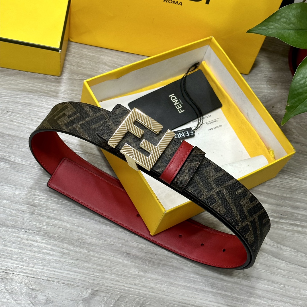Fendi Leather Belts 1:1 Mirror Version