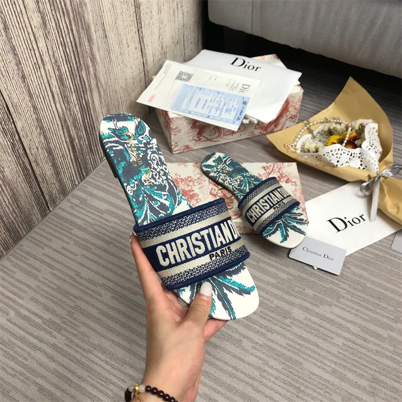 Dior DWAY Slide Slipper Sandals (Replica)