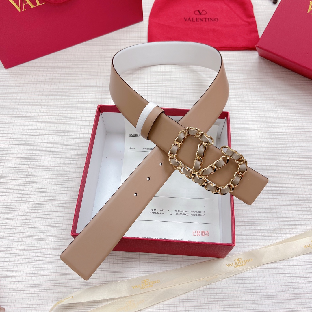 Valentino Leather Belts 1:1 Mirror Version