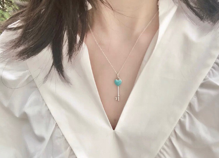 Tiffany Key - Heart Enamel Necklace
