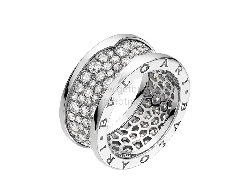 B.zero1 4-Band Ring White Gold with Pave Diamonds