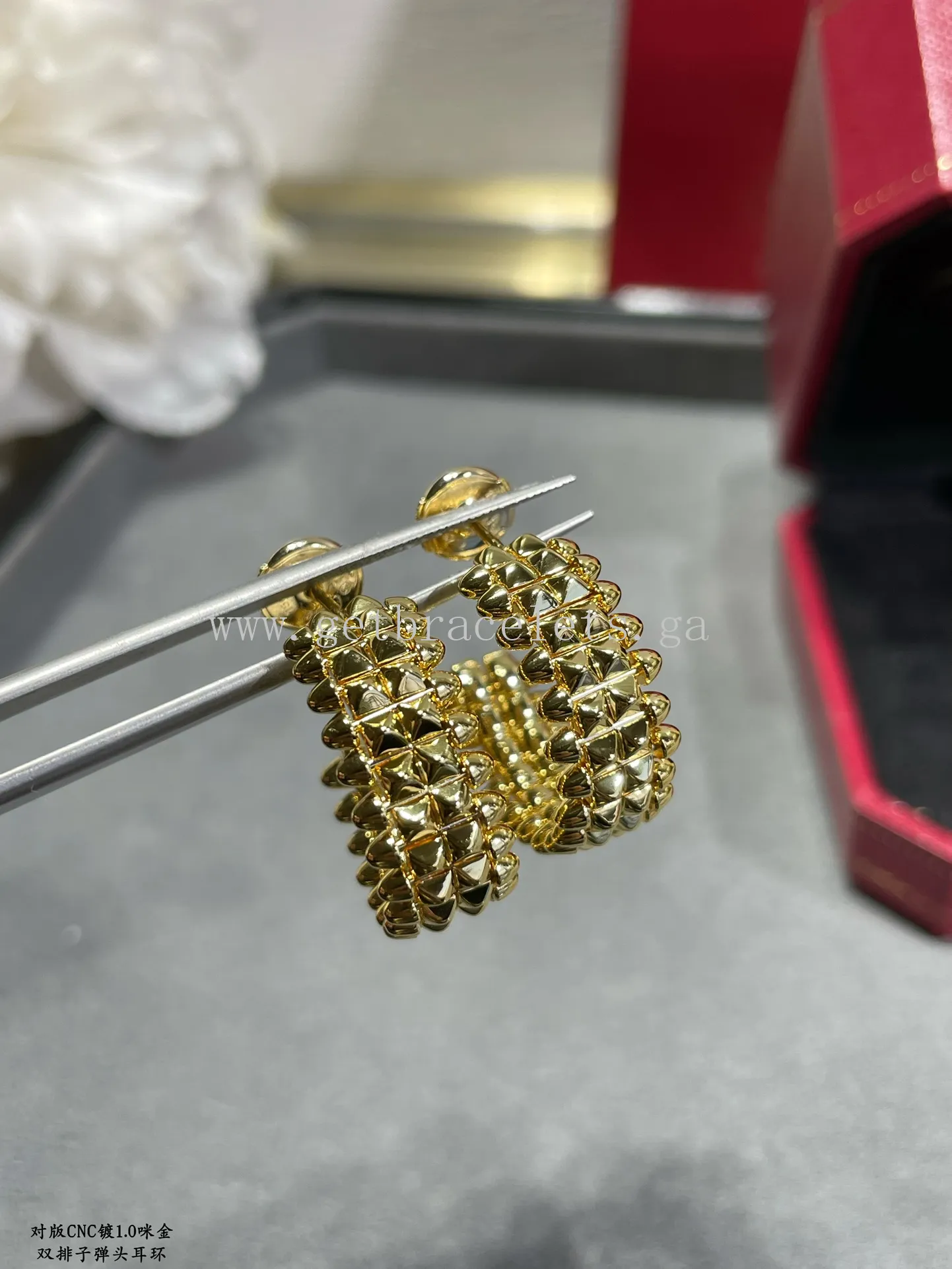 Clash de Cartier Earrings Double-Row Model Rose Gold/Yellow Gold/White Gold