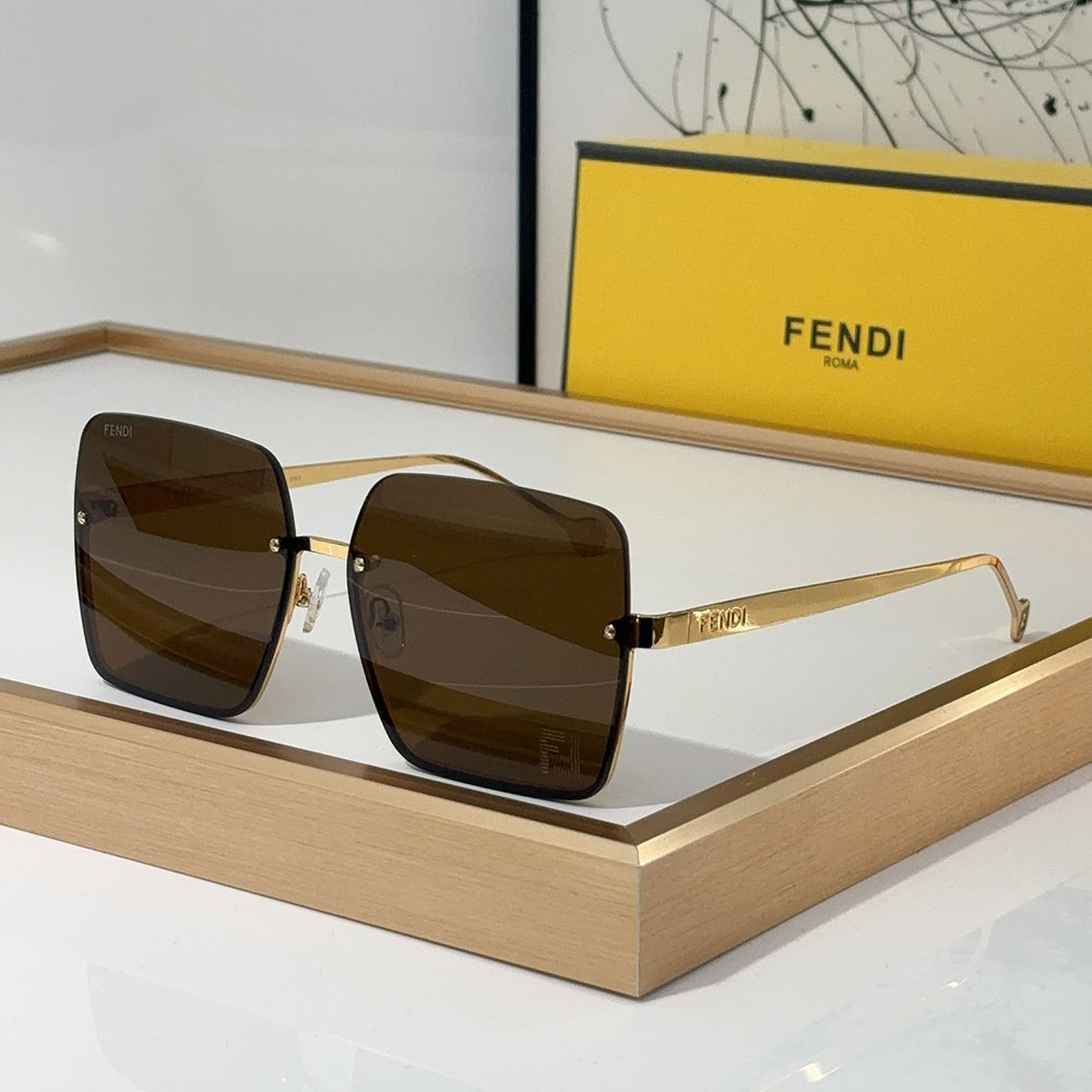 Fendi Butterfly Metal Frame Mirror Sunglasses Top quality （Replica）