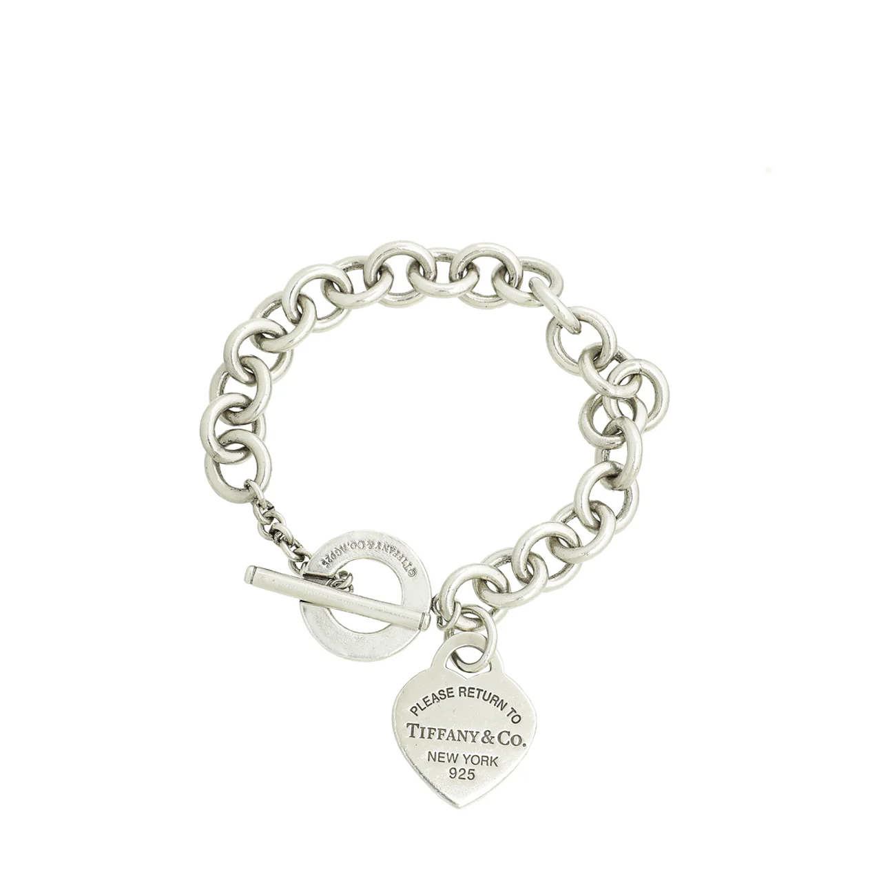 Tiffany & Co Sterling Silver Heart Tag Toggle Bracelet