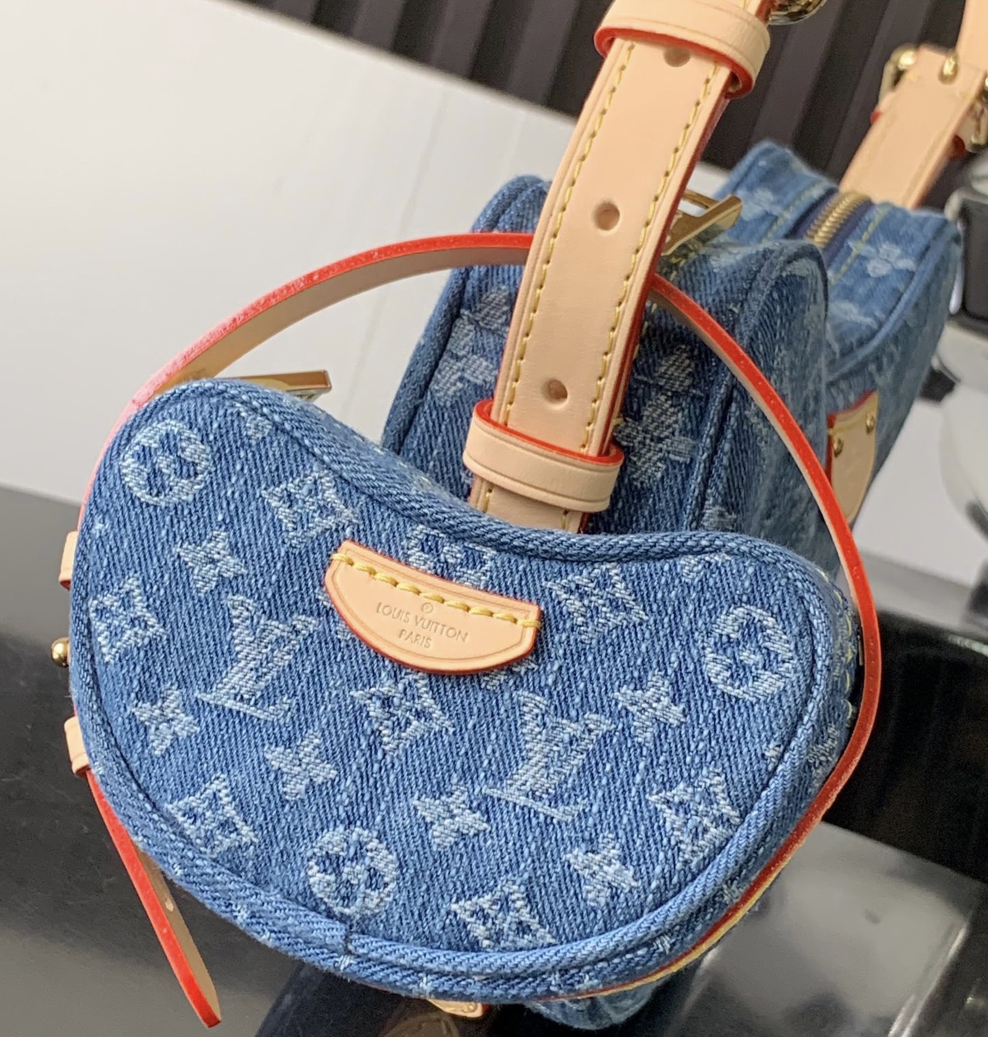 Louis Vuitton LV CROISSANT Denim Handbag Shoulder Bag(Replica)