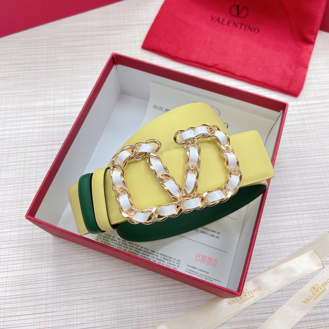 Valentino Leather Belts 1:1 Mirror Version