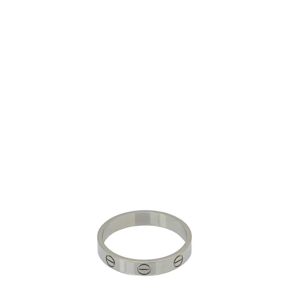 Cartier 18K White Gold Love Wedding Band Ring 58