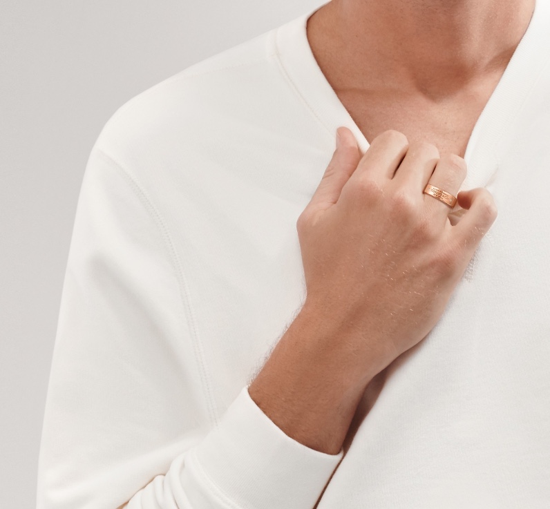 Return to Tiffany, Narrow Ring in Rose Gold with Diamonds