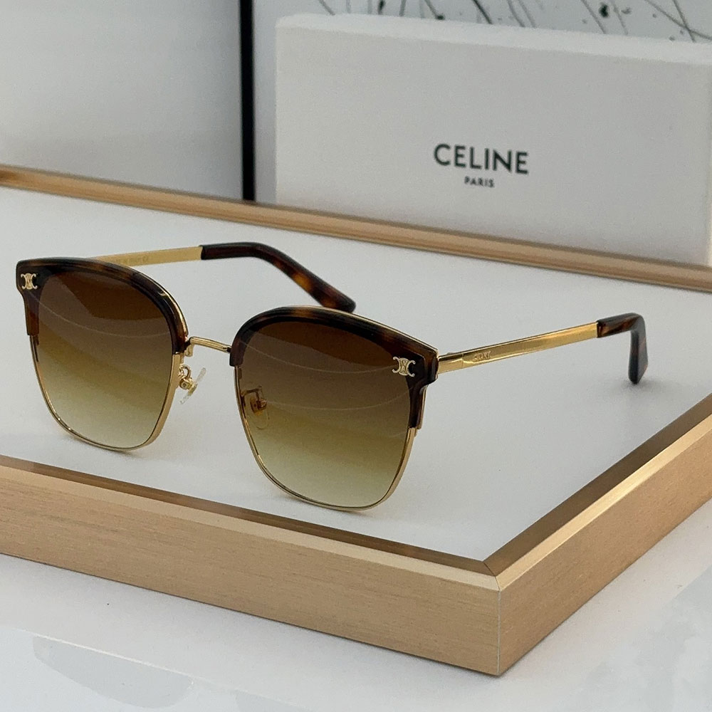 Celine  Metal Front Frame Logo  sunglasses Top quality （Replica）