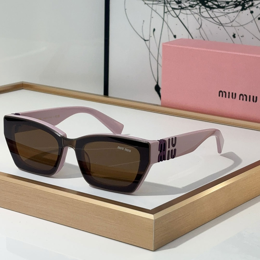 Miumiu  The Hollow Logo of the Mirror leg Sunglasses Top quality （Replica）