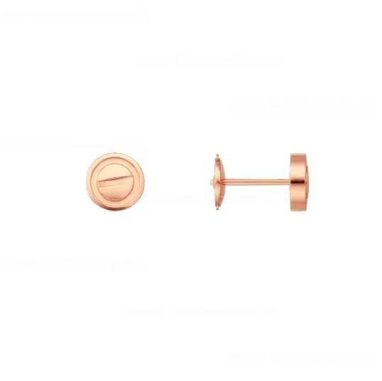 Copy Carteri Love Screw Motifs Earring Pink Gold B8301254