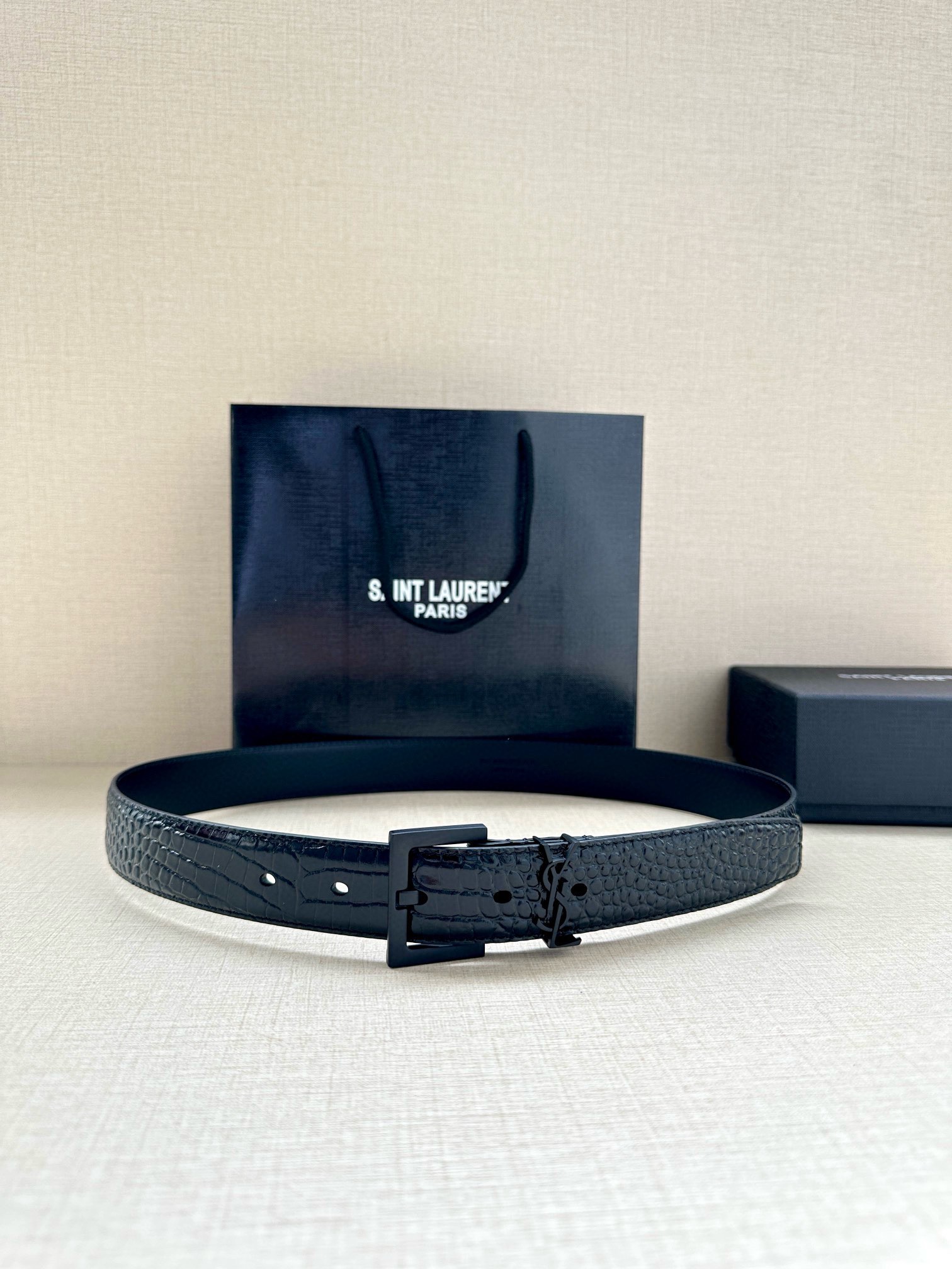 YSL Saint Laurent Leather Belts 1:1 Mirror Version