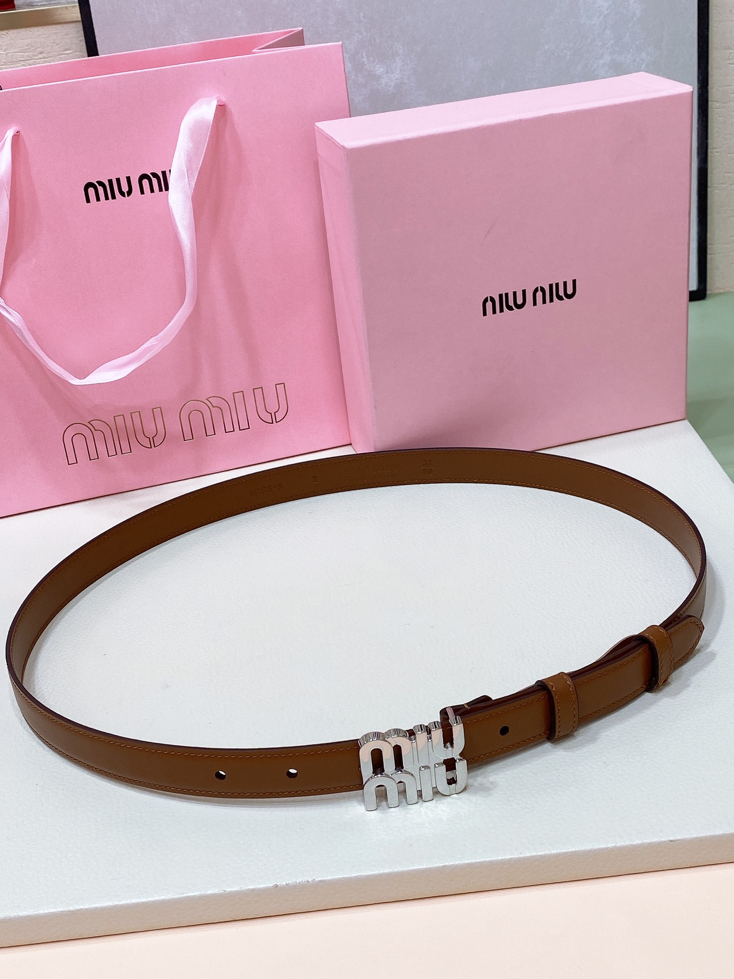 MiuMiu Leather Belts 1:1 Mirror Version