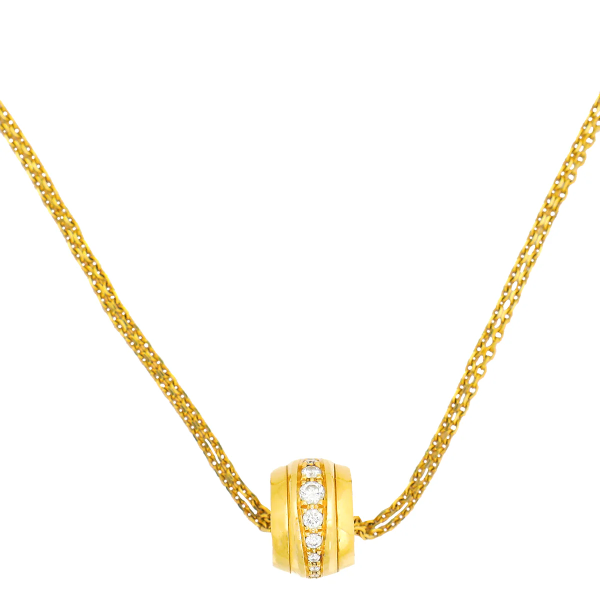 Chopard 18K Yellow Gold Diamond Double La Strada Necklace