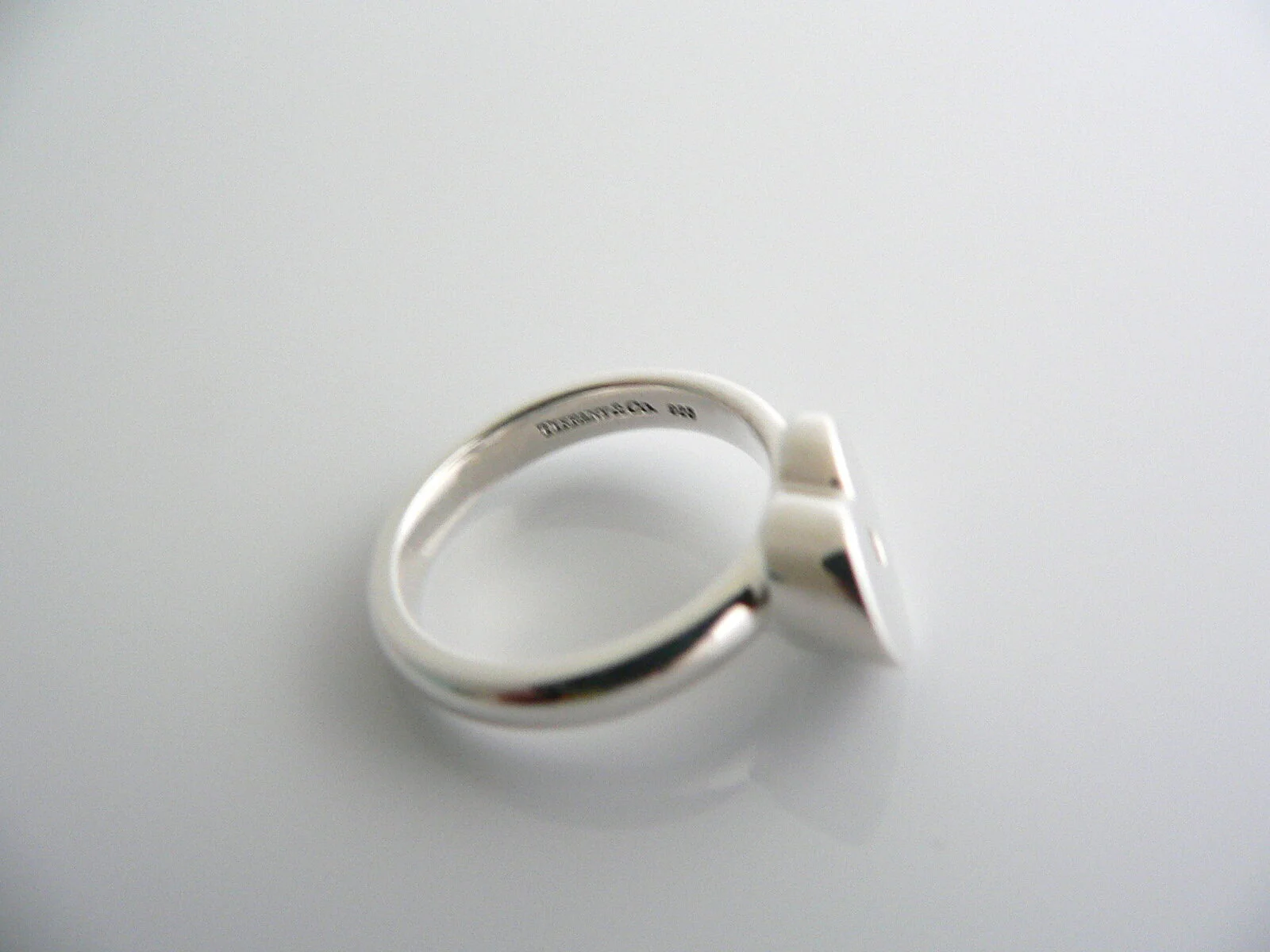 Tiffany & Co Diamond Ring Picasso Heart Promise Love Band Sz 6.5 Gift Pouch Cool