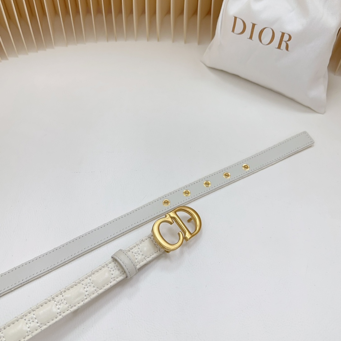 Dior double sided sheepskin with calf leather,  Women Belt 20MM