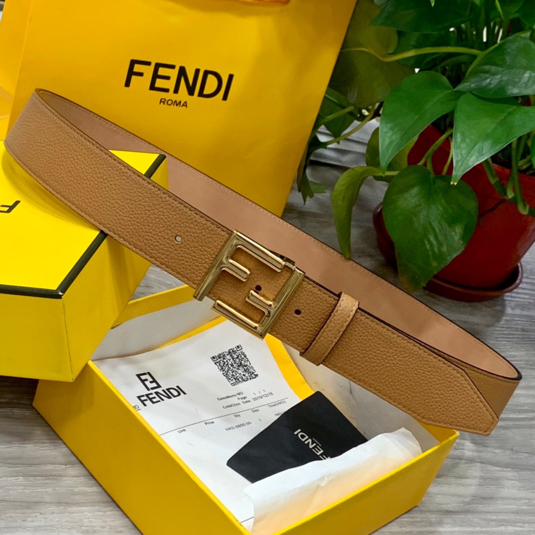 Fendi Leather Belts 1:1 Mirror Version