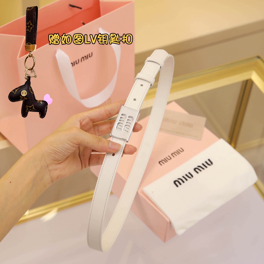 MiuMiu Leather Belts 1:1 Mirror Version