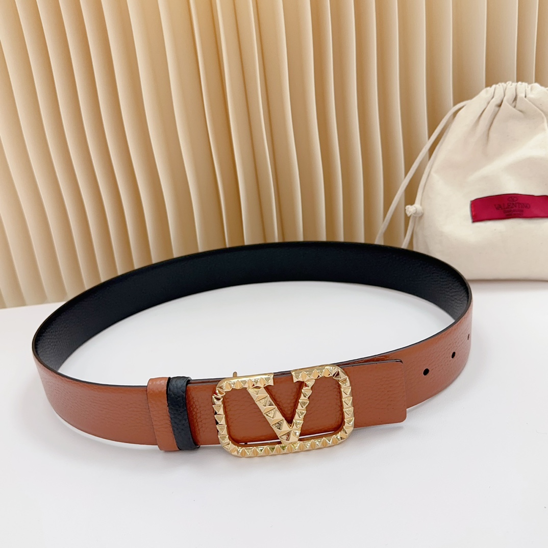 Valentino Leather Belts 1:1 Mirror Version