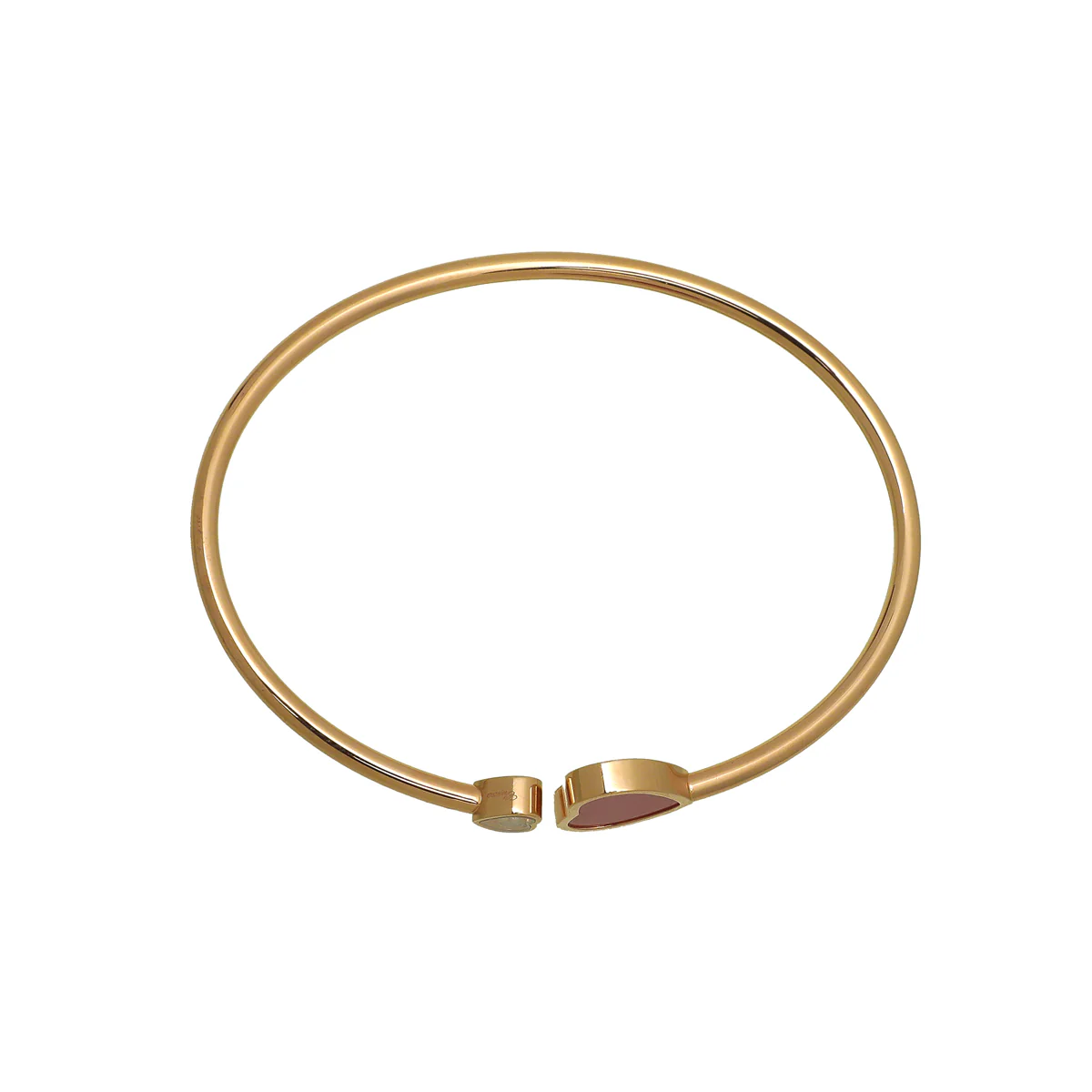 Chopard 18K Rose Gold Carnelian Diamond Happy Hearts Bracelet