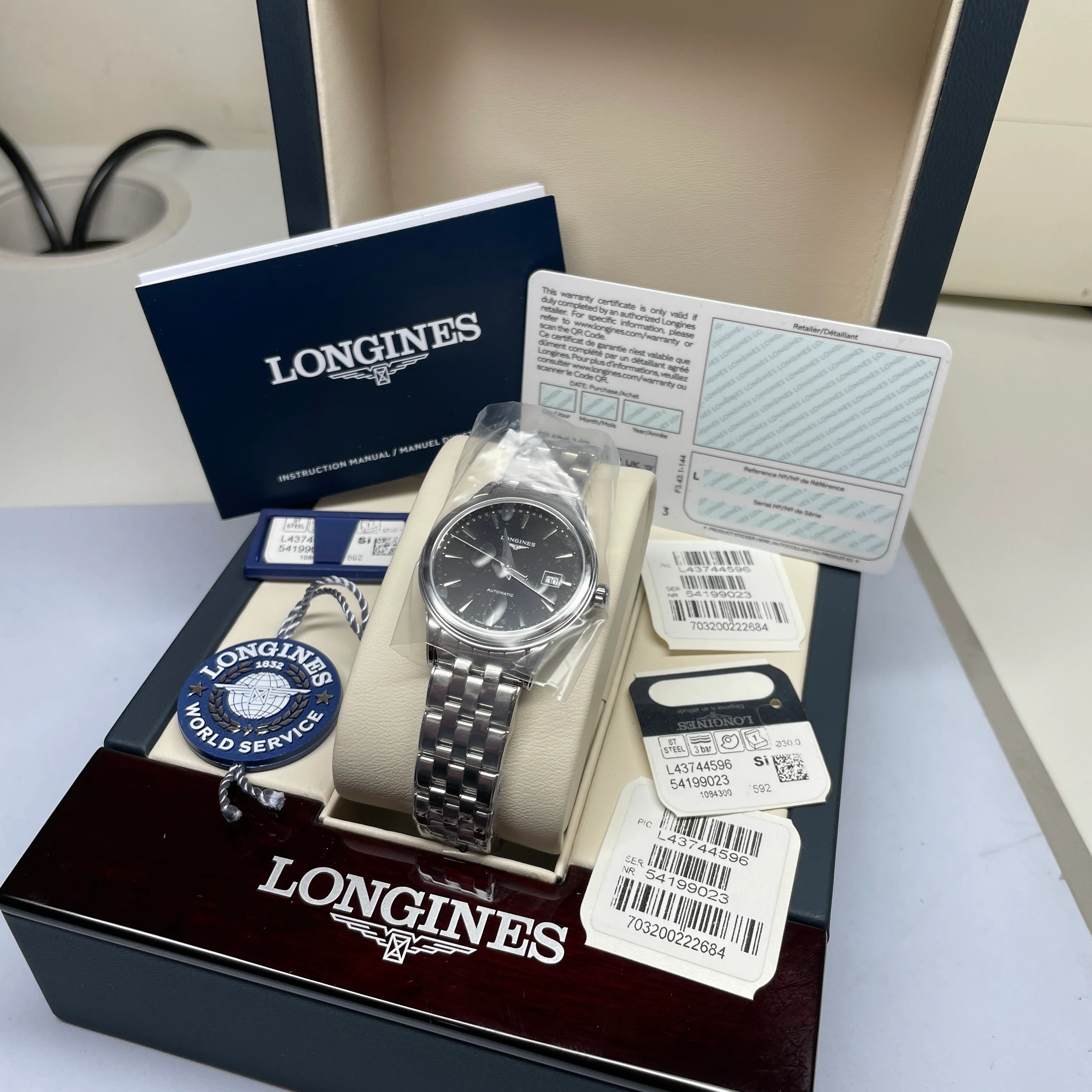 Flagship 30mm Automatic Black Dial Stainless Steel Watch L43744596