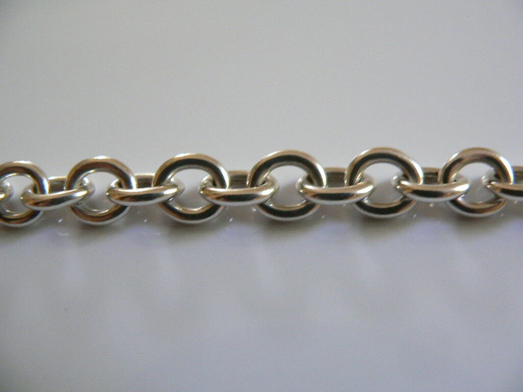 Tiffany & Co Silver Large Notes Bracelet Bangle Chain Rare Gift Love Pouch