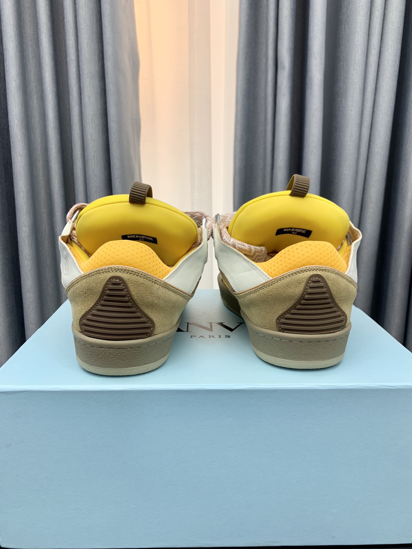 Lanvin LEATHER CURB SNEAKERS(Replica)