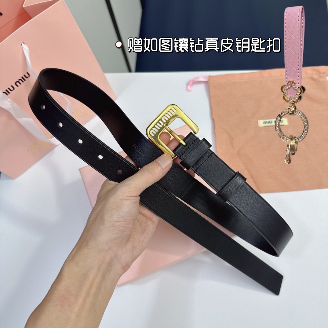 MiuMiu Leather Belts 1:1 Mirror Version