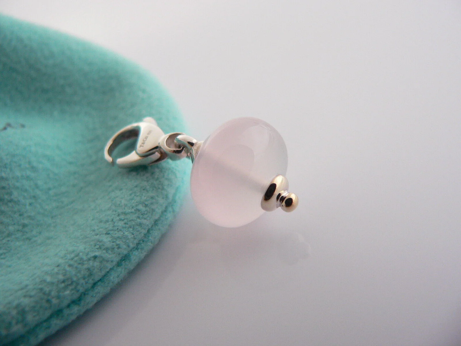 Tiffany & Co Pink Rose Quartz Pendant Silver Picasso Charm 4 Necklace Bracelet