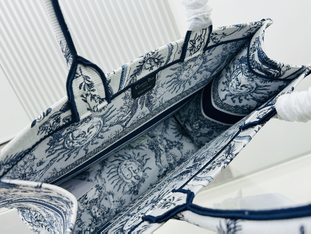 Dior Book Tote Embroider Large Shoulder Bag Handbag