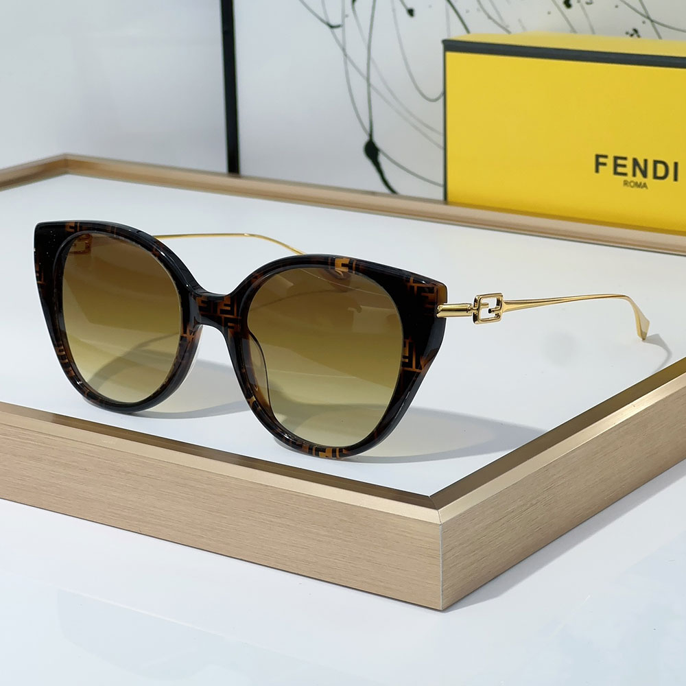 Fendi Slim Metal Mirror legs Sunglasses Top quality （Replica）