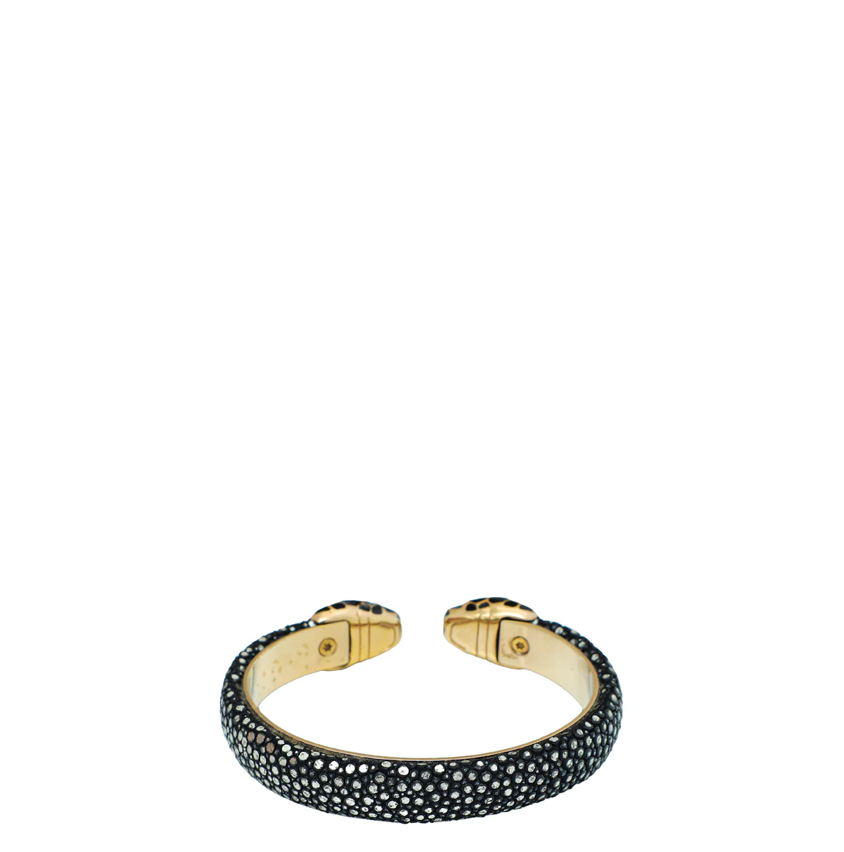 Bvlgari Black Galuchat Skin Serpenti Forever Large Bracelet