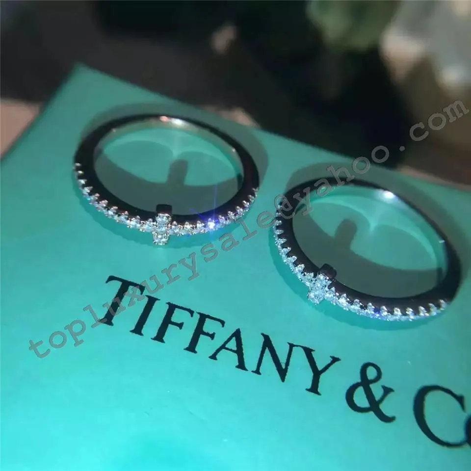 Tiffany T Wire Ring Rose Gold With Diamonds For Women UK Sale OnlineGRP08658/GRP08661