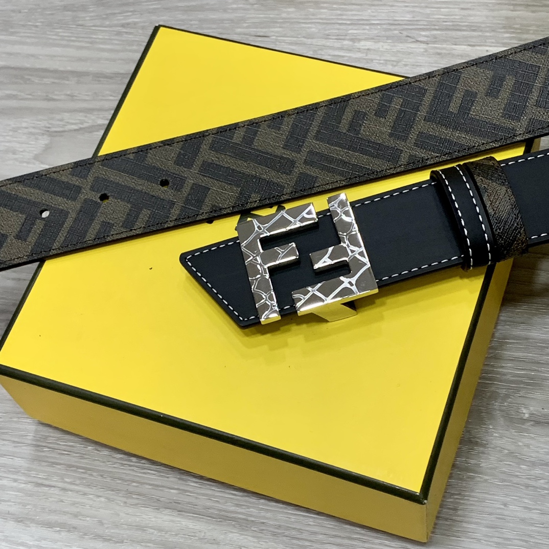 Fendi Leather Belts 1:1 Mirror Version