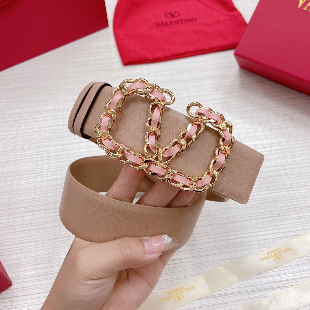 Valentino Leather Belts 1:1 Mirror Version