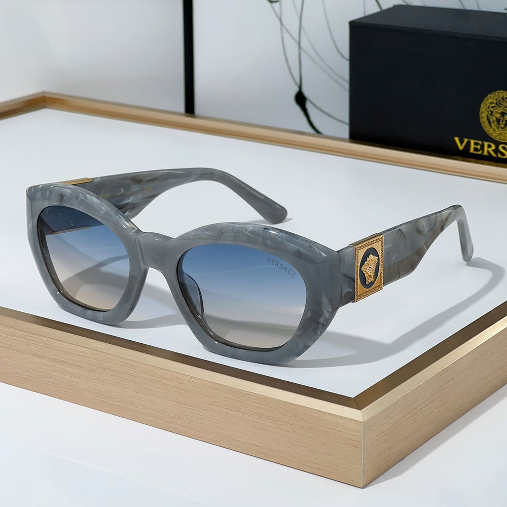 Versace  Mirror leg Logo Plate Frame Sunglasses Top Quality（Replica）