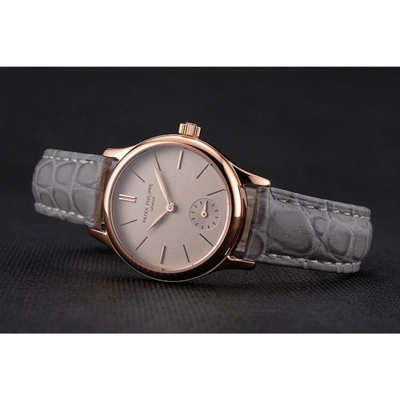 Calatrava Dial Silver 28 mm, Rose Gold Plated