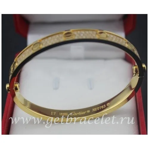 Cheap Cartier Love Bracelet Yellow Gold Diamonds N6035016