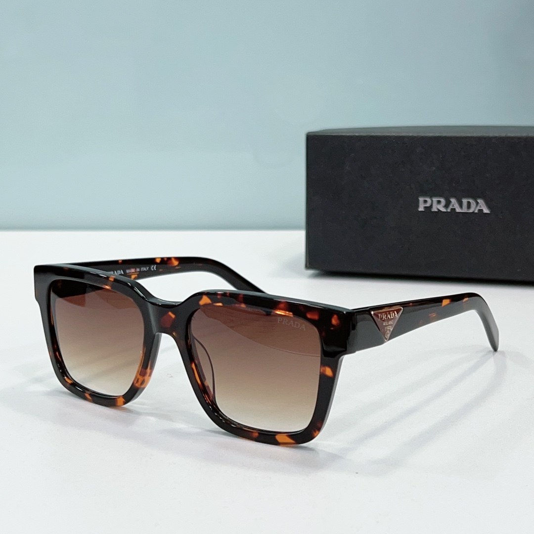 Prada  Mirror leg Stereoscopic Sign  sunglasses Top quality （Replica）