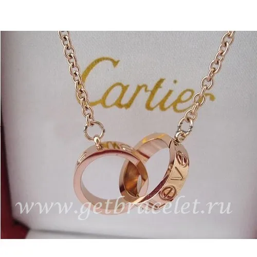 Imitation Cartier Love Necklace Pink Gold B7212300