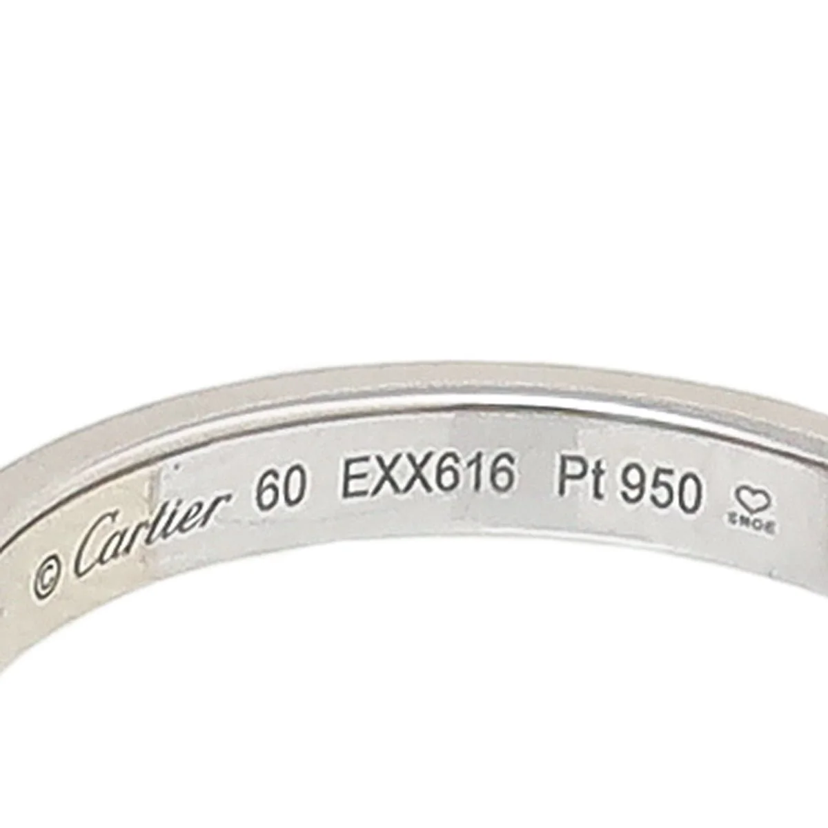 Cartier Platinum C De Cartier Wedding Band Ring 60