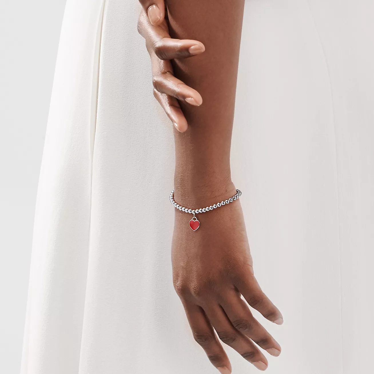Return to Tiffany® Red Heart Tag Bead Bracelet