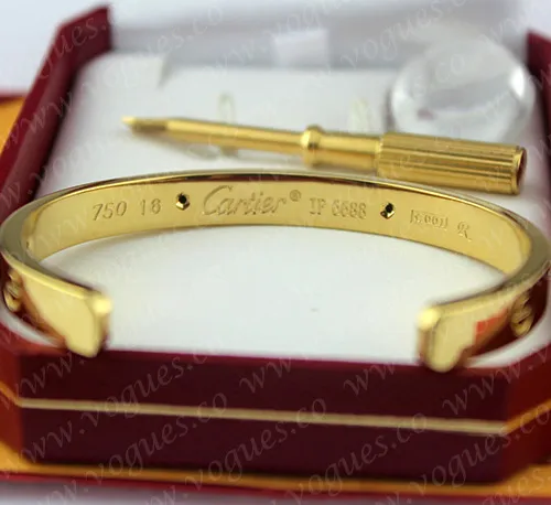 Cartier Semi-Open Love Bracelet Yellow Gold 4 Diamonds