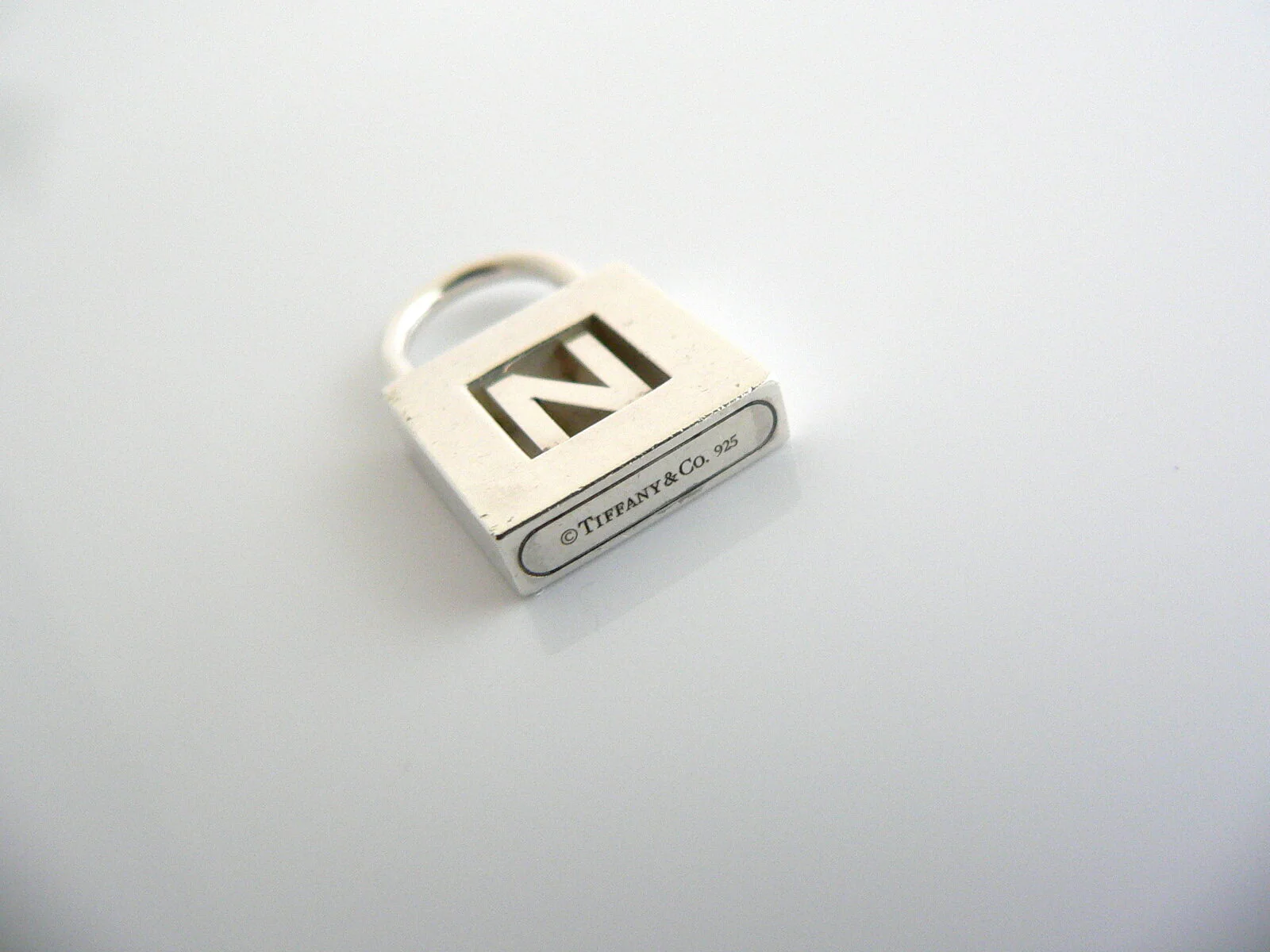 Tiffany & Co Silver Alphabet N Padlock Pendant Charm 4 Necklace Bracelet Gift